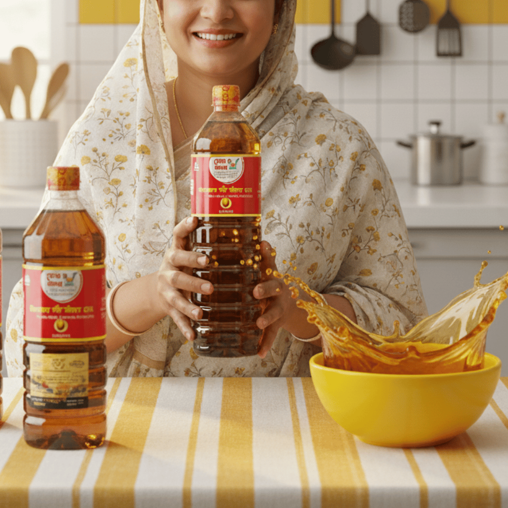 Shera Bangla 64 Pure Mustard Oil 1 ltr Shera Bangla 64 Pure Mustard Oil 1 ltr